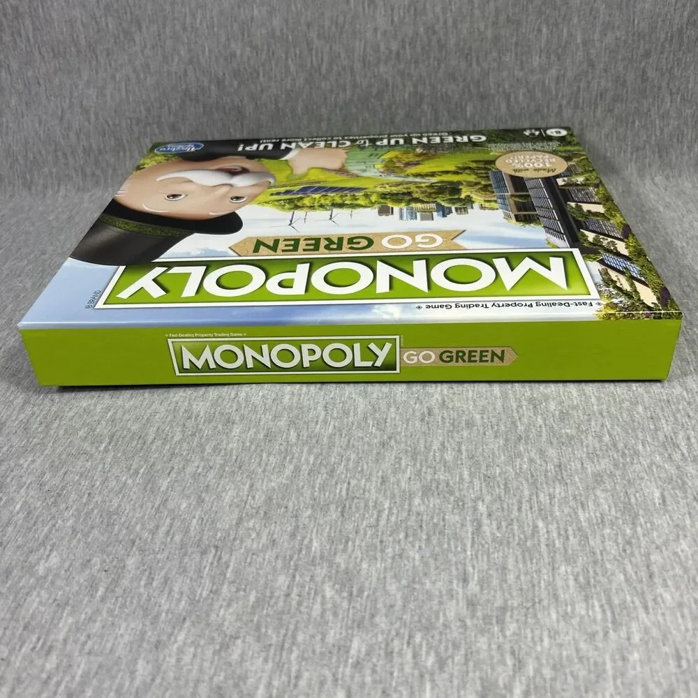 Hasbro Monopoly Go Green Edition Board Game - Picture 5 of 10